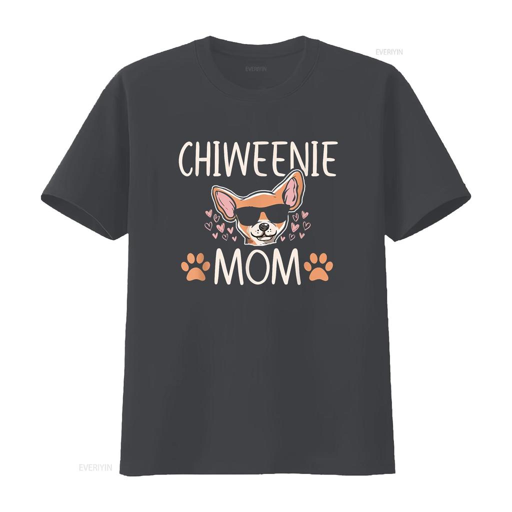 Chiweenie Love Cool Chihuahua Cute Dog Mom Owner Lover T Shirt vintage Washed Top For Everyday Wear Slightly Breathable
