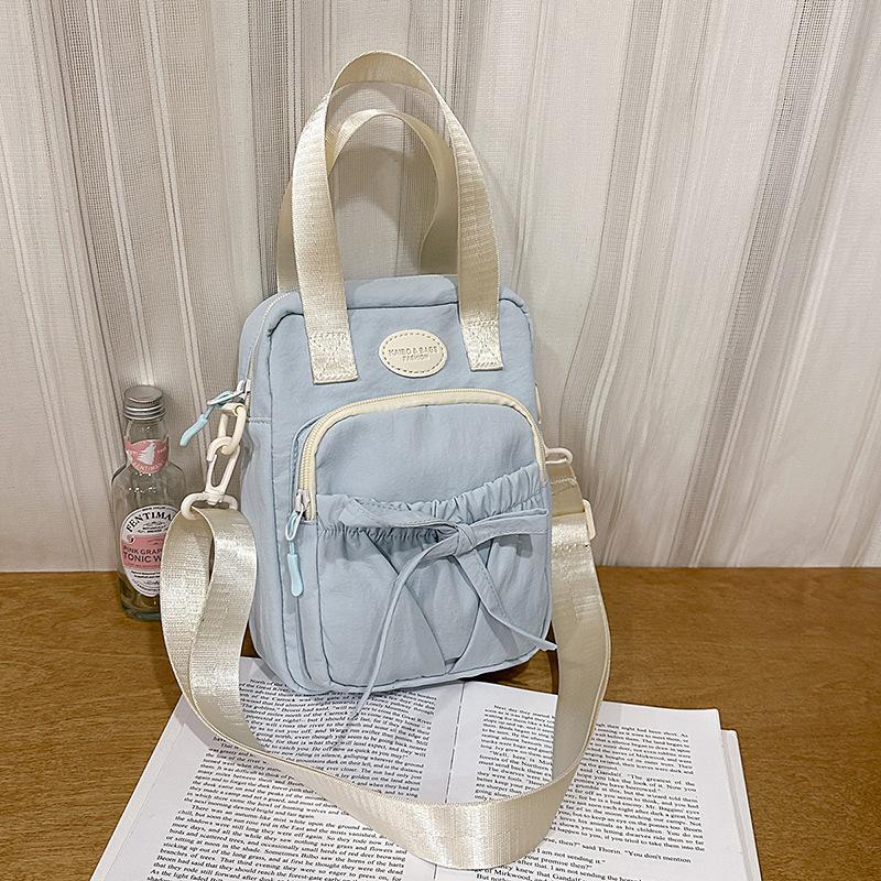 Casual Messenger Bag New Versatile Fresh Mobile Phone Bag College Style Student Class Shoulder Bag
