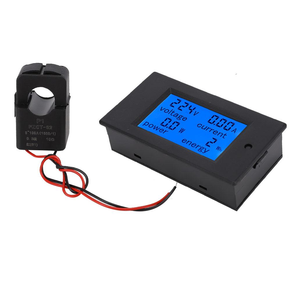 Multifunktionaler Digitalanzeige Leistungsmonitor Spannung Strom Energie Multimeter(PZEM061 (Teilt