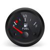 Jauge de niveau de carburant 2" 52mm, Indicateur de niveau de réservoir de carburant 12V LED Blanche avec Indicateur E-1/2-F pour Voiture/Bateau/Camion/Moto (Noir)