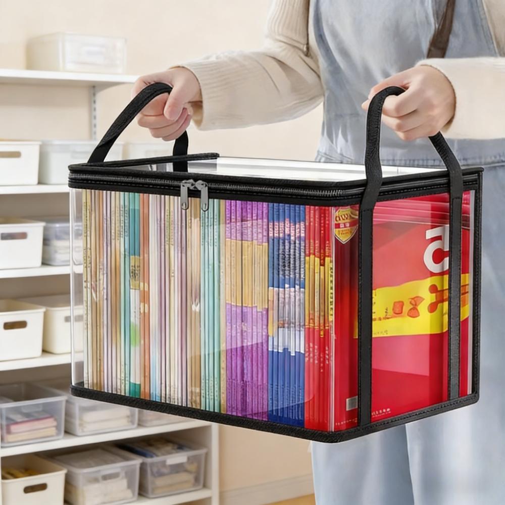 Transparent PVC Storage Box, Toy Storage, Flip Cover and Observation Window, Multi-purpose Organizer Gift Box for Crafts and