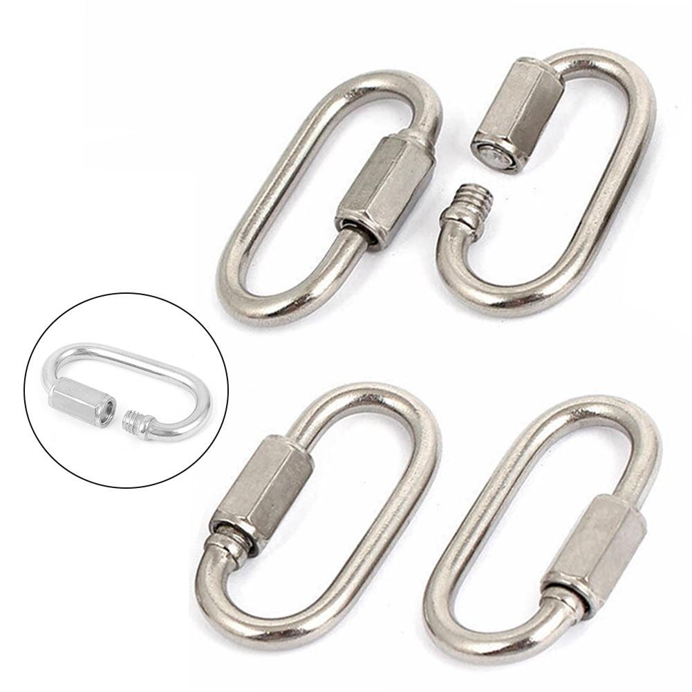 304 Edelstahl-Anschluss 4-teilig Link Lock Silber
