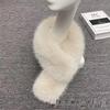 Korean Style Faux Fur Scarf: Double-Sided, Versatile Neck Warmer for Autumn and Winter