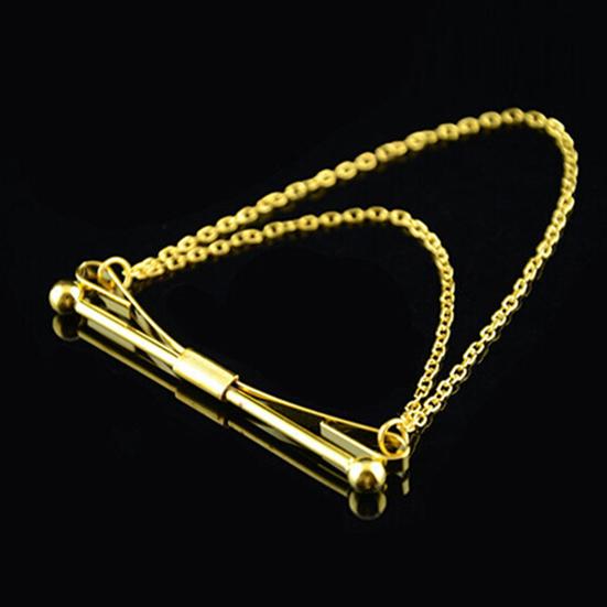 Gentlemen Tie Clip Bar Clasp Cravat Pin Skinny Collar Silver Gold Necktie Brooch