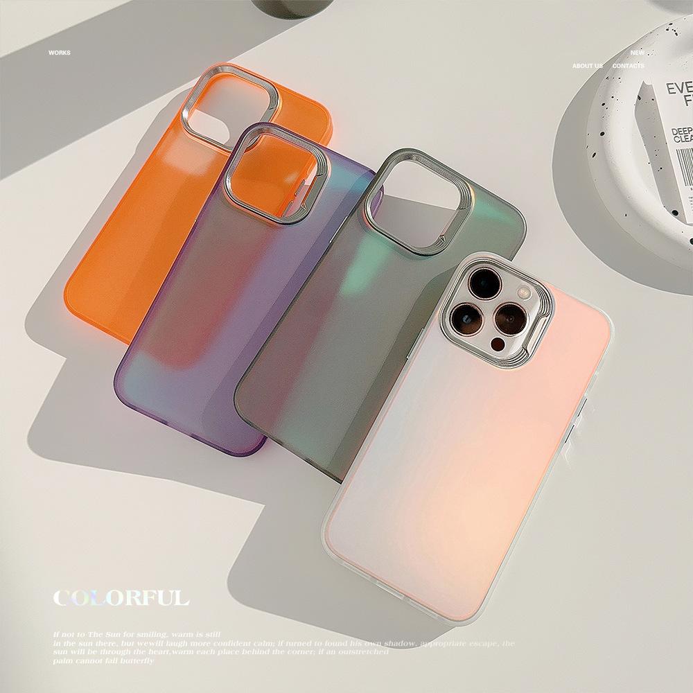 Laser gradient dazzling color iPhone 16 case suitable for 17 Pro Max, electroplated hard case for Apple 15, high-end feel for 11, 13