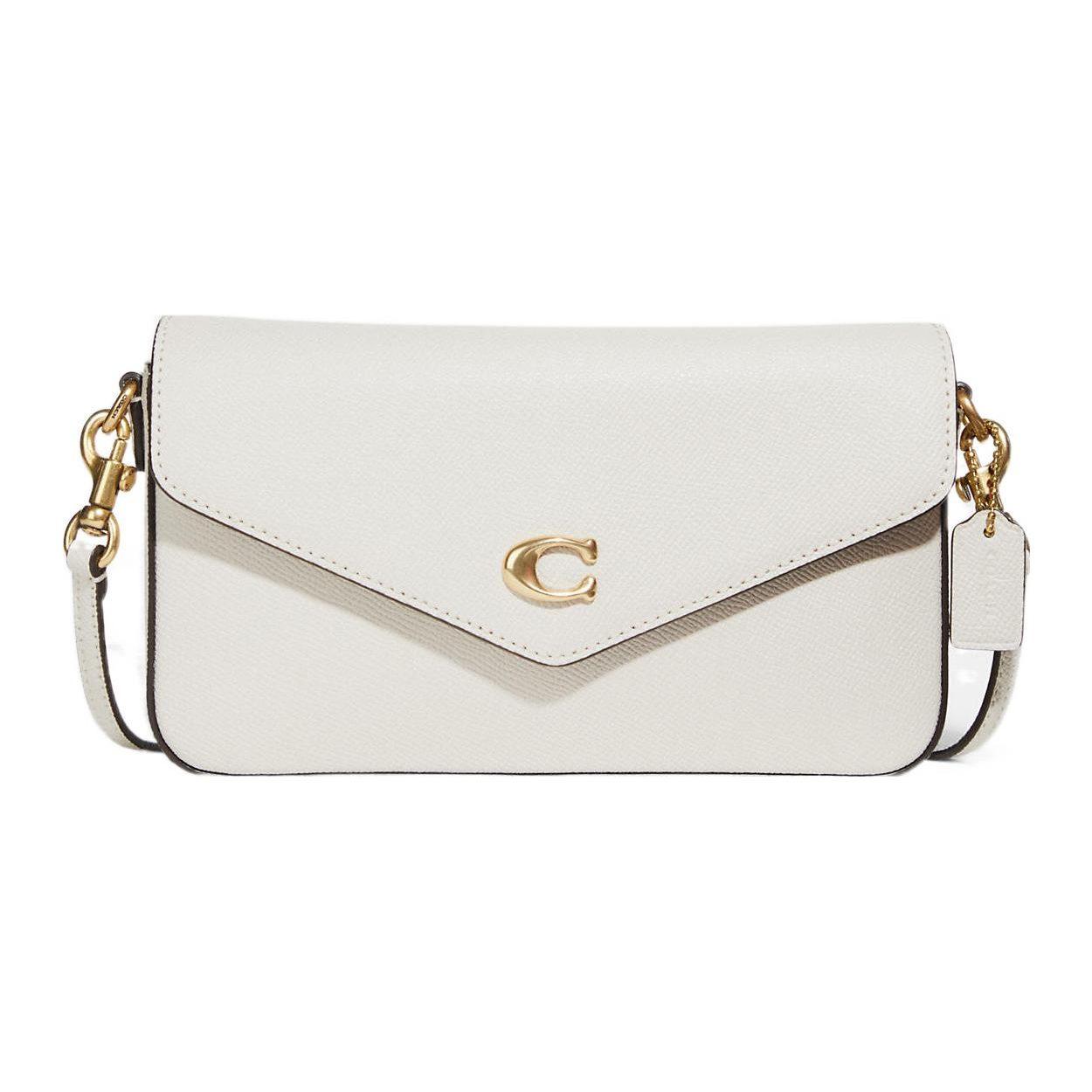 Coach Wyn Leren Schoudertas, Crossbody Tas Klein Dames Wit C8439-B4HA One Size 1 white