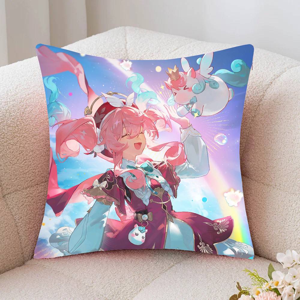 Hyacine Animated Game Honkai Star Rail Pillow Case Fashion Square Pillowcase Bedroom Sofa Room Ins Decoration Leisure