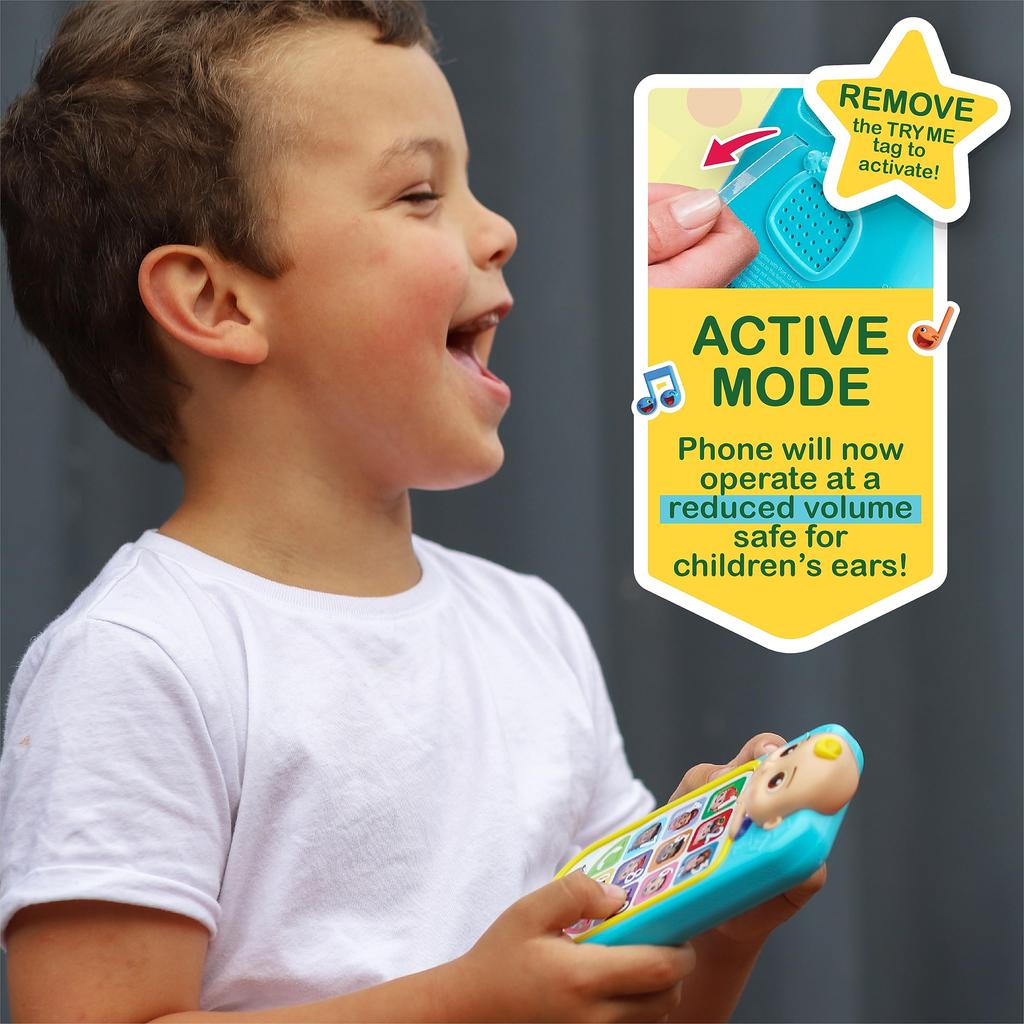 CoComelon JJ's First Early Learning Toy Phone with Lights and Sounds for 18 Months - Just Play