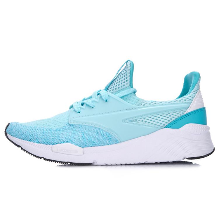 

New LiNing Cushioning Slip Resistant Abrasion Resistant Breathable Lightweight Low Top Running Shoes Women s Blue White AGCM052-4 37