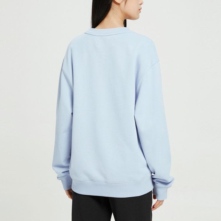 Calvin Klein Heart Embroidery Print Crew Neck Long Sleeve Sweatshirt Unisex Sweatshirt Blue J400125-C1U