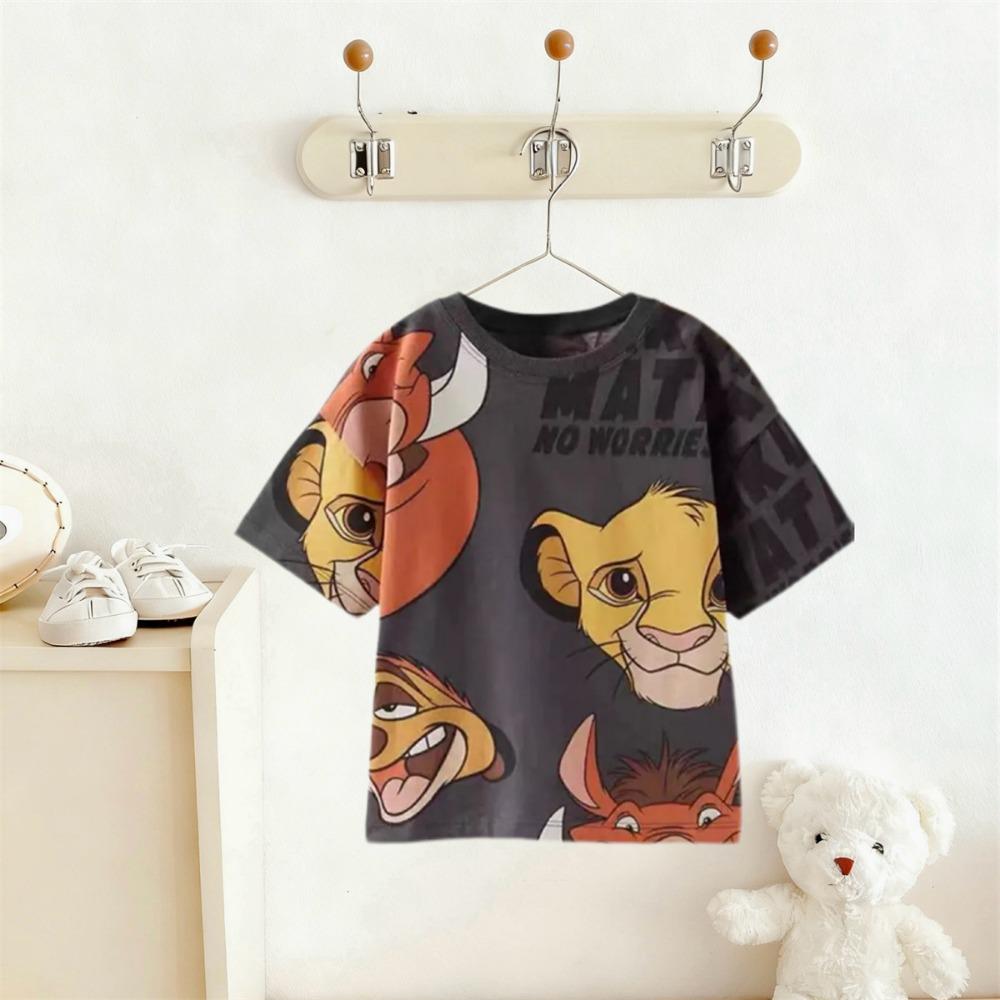 Cartoon Print Tshirt Summer New Design Tops Short-sleeevd Tops Children's Crewneck Pullovers Baby Minnie Printed Tees