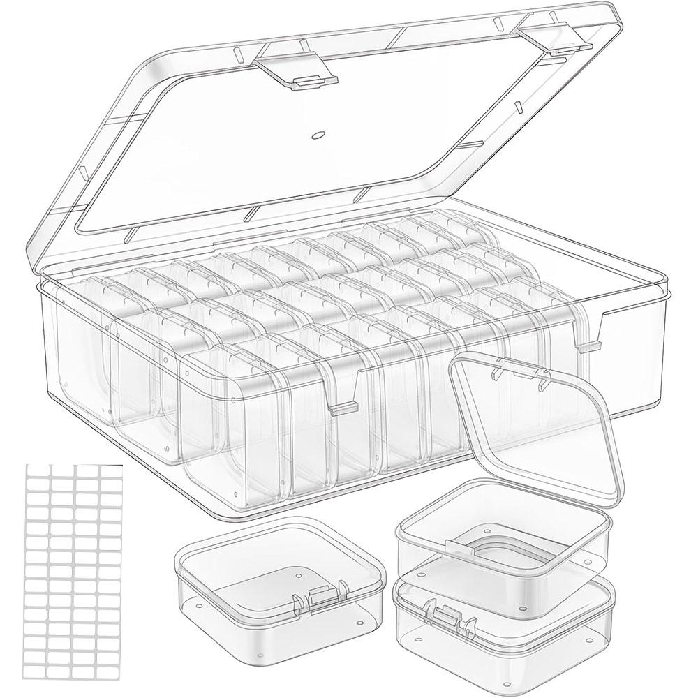 

31Pcs Bead Organizer Box and Storage Cases, Diamond Storage Containers Boxes With Lid for Bracelet Making DIY Jewelry Craft Nail