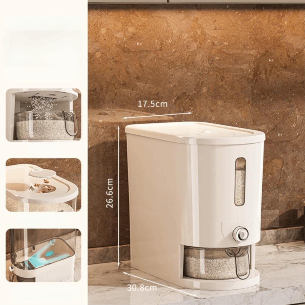 

5/10KG Rice Storage Container Insect-proof Sealed Storage Container Pantry Organization 5kg-White