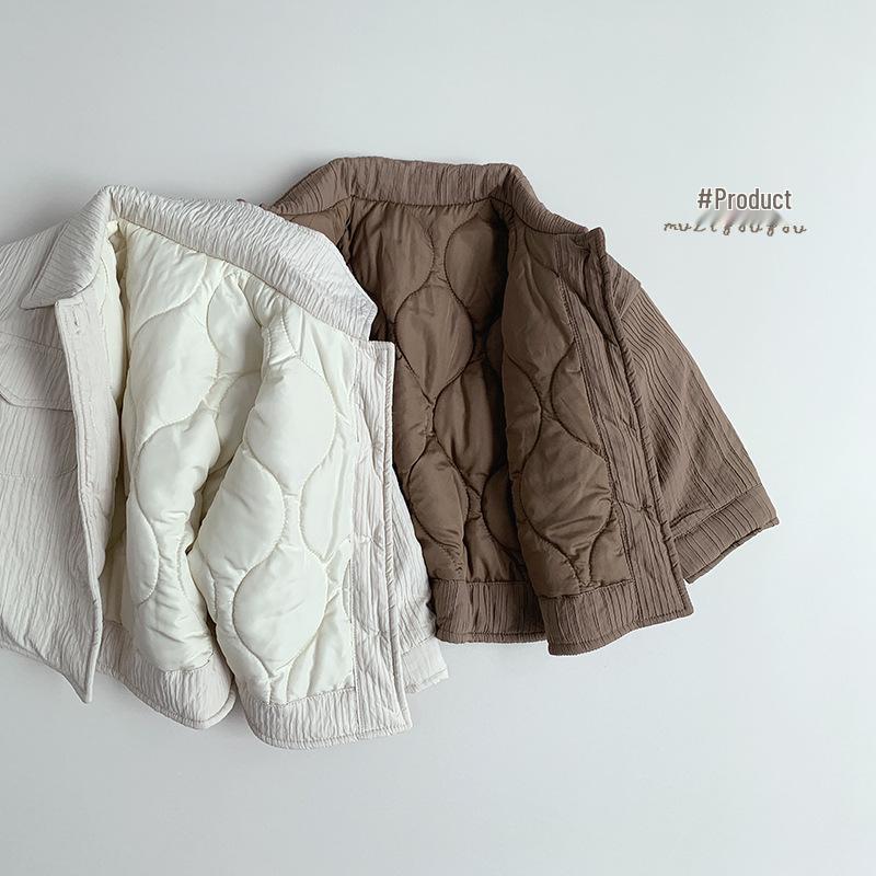 2025 Winter Stylish Quilted Cotton Shirt for Boys & Girls – Korean & Japanese Style