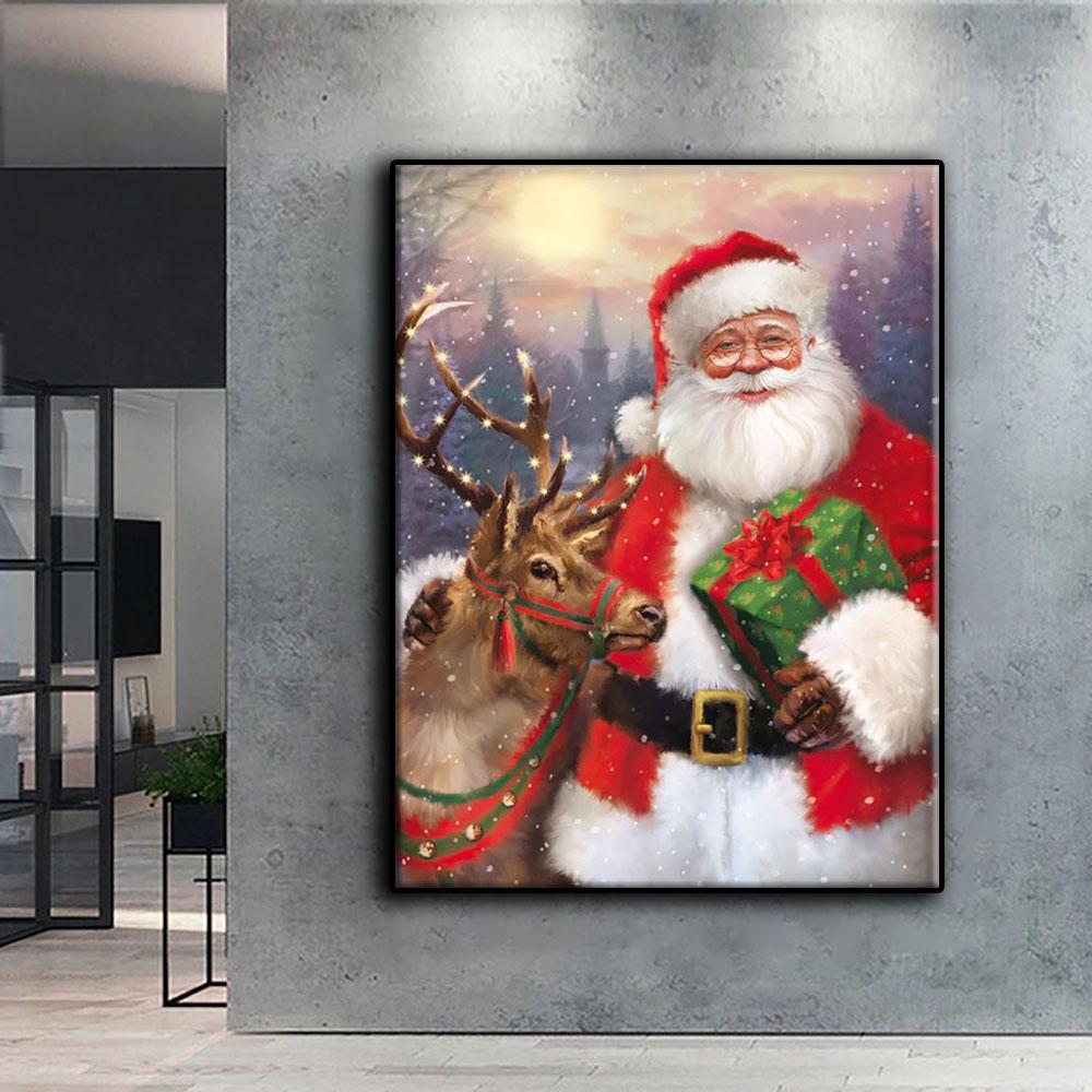 Full 5D Diy Diamond Painting Christmas Tree Santa Snowman 5D Diamond Painting