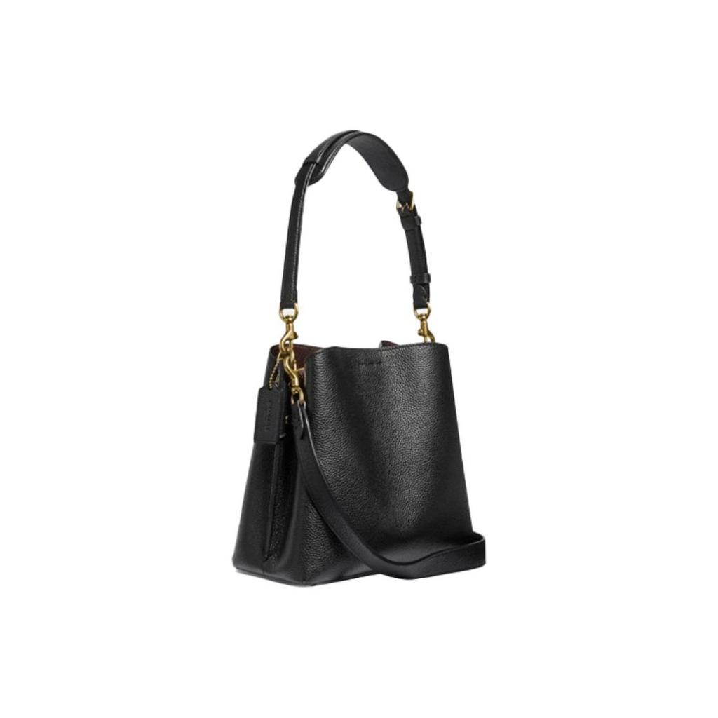 Coach Willow 23 Bucket Bag With Detachable Shoulder Strap Women handbags Black Brass C3916-B4BK