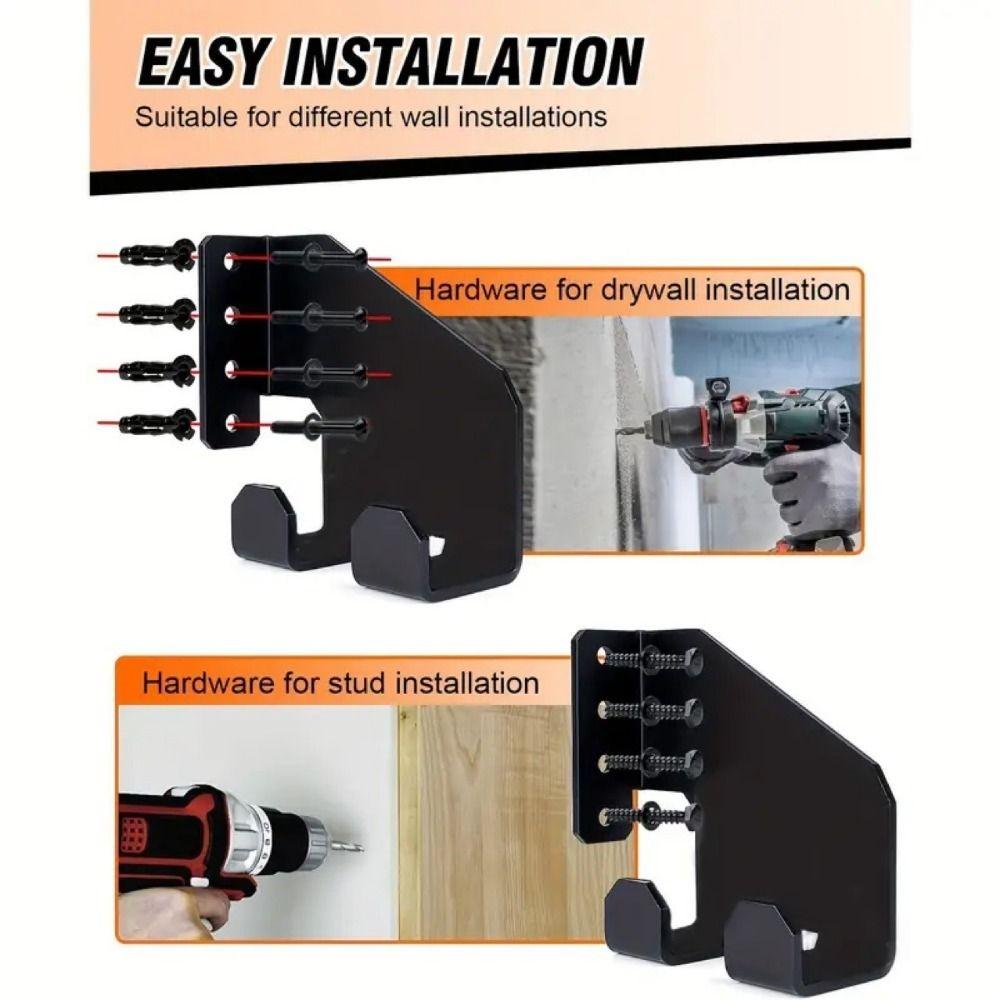 Durable Iron Wall Mount Chainsaw Holder Heavy-Duty Space Saving Chainsaw Stand Garden Storage Shovel Hanger Workshop