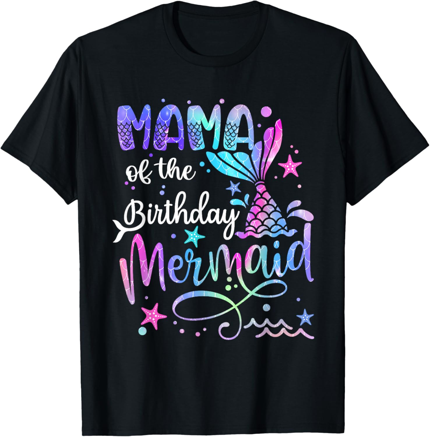 Mama of The Birthday Mermaid Matching Family Party Mother s T-Shirt S