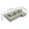 Miniature Sofa Realistic Details Modern Sectional Detailed Simulation Model for Doll