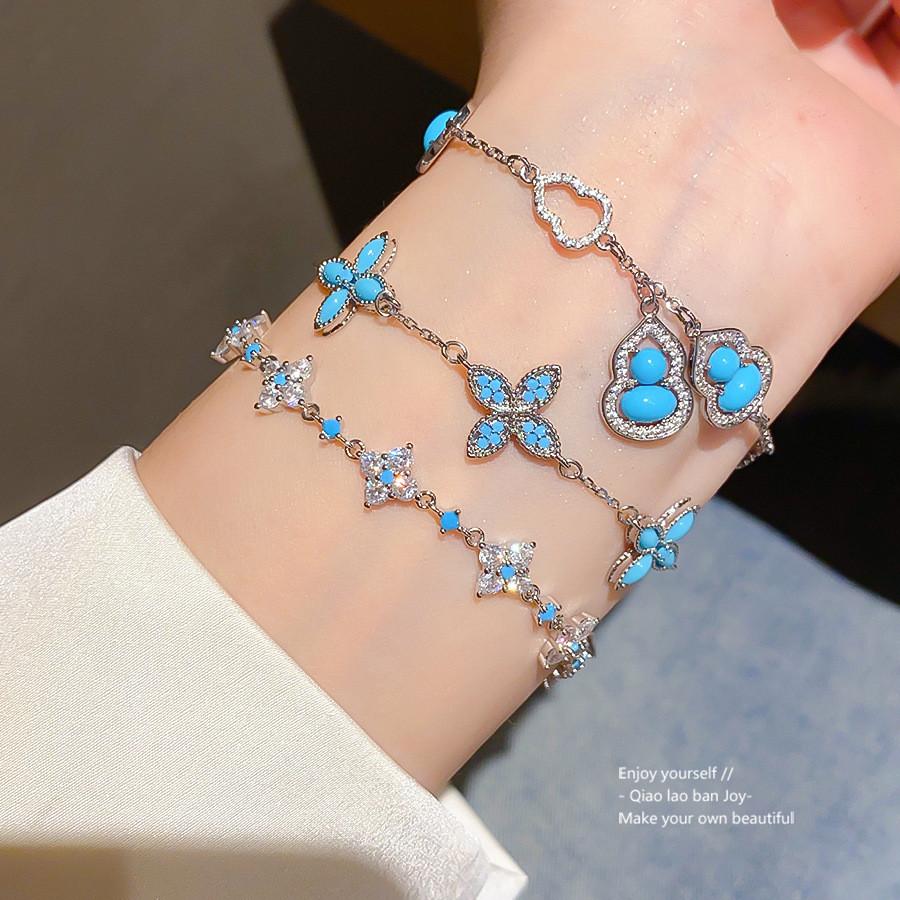 Jewelry Flower Zircon Water Drop Bracelet With Elegant Design For Women
