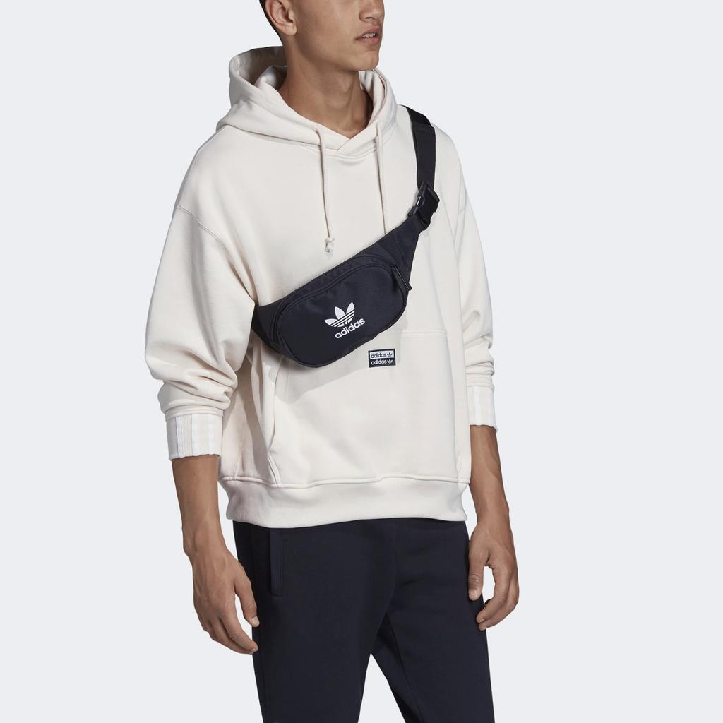 Adidas Originals R.Y.V. Double Layer Logo Vintage Hoodie Men Tops White ED7123