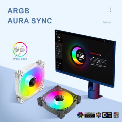 ARGB CPU-Kühler 120mm ARGB PC-Gehäuse Lüfter 12V 4PIN PWM ARGB Gehäuse Kühler Lüfter Zyklischer Spiegel-Lichteffekt für PC-Gehäuse