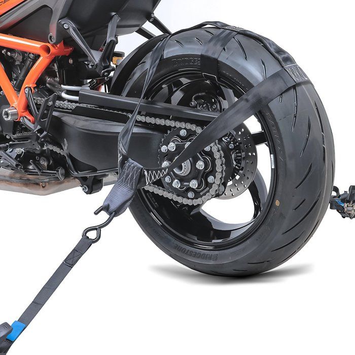 Set: CS1 Loading Ramp + Easy Plus Wheel Chock + Black Lashing Strap