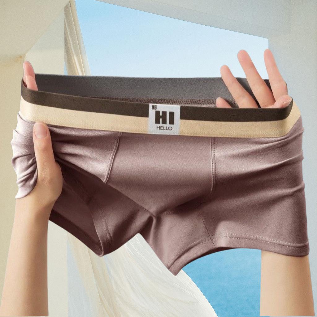 

Однотонное высококачественное мужское нижнее белье Удобное и дышащее боксерское нижнее белье Мягкое и приятное к коже боксерское нижнее белье Шорты средней посадки для молодежи 3XL латте