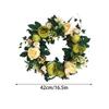 Front Door Wreath 16.5in Diameter Artificial Flowers Bright Colors Wall Floral Wreath for Decoration