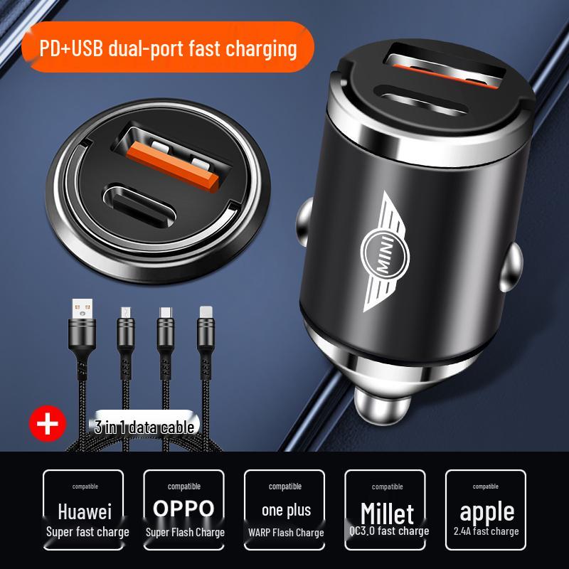 Fast Charging Car Charger for BMW Mini Cooper F56/F55 Cigarette Lighter Interior Accessories