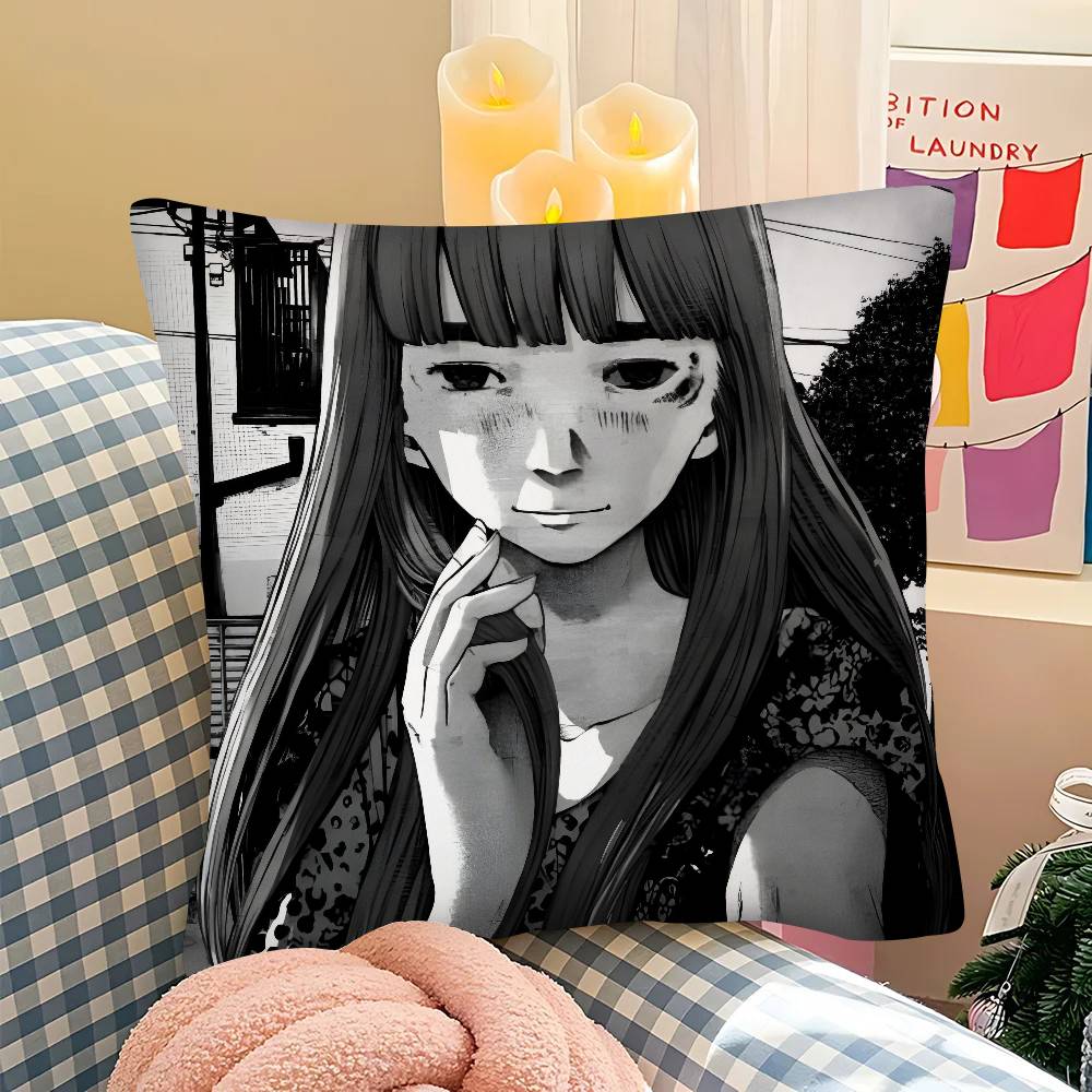 pc GGoodnight Anime PPunpun Pillow Case Fashion Square Pillowcase Bedroom Sofa Room Ins Decoration Leisure