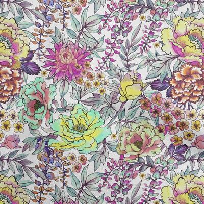 Baumwoll-Flexstoff Fuchsiapink Stoff Blumenmuster Quiltzubehör Druck Nähstoff Meterware 40 Zoll
