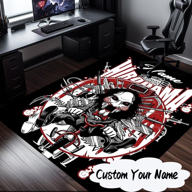 Custom Name Horror Holiday Mashup Carpet, Chair Rug,Area Rug for Office Bedroom living rooms bedroom, Doormat decor Christmas fan gifts
