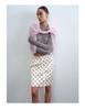 Women's Elegant Apricot Polka Dot Drawstring Hip Wrap Skirt
