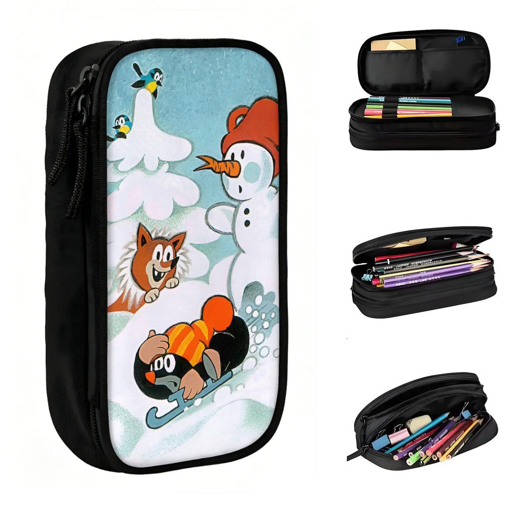 Custom Classic Comic K-Krteks M-Moles Hot Cute Pencil Cases Boys Girls Large Capacity Classic Pencil Box School Supplies