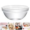 6 Pcs Dessert Cups Bozai Cake Bowl Salad Serving Utensils Pudding Bowls Transparent Glass Stacked Food Containers with Lids