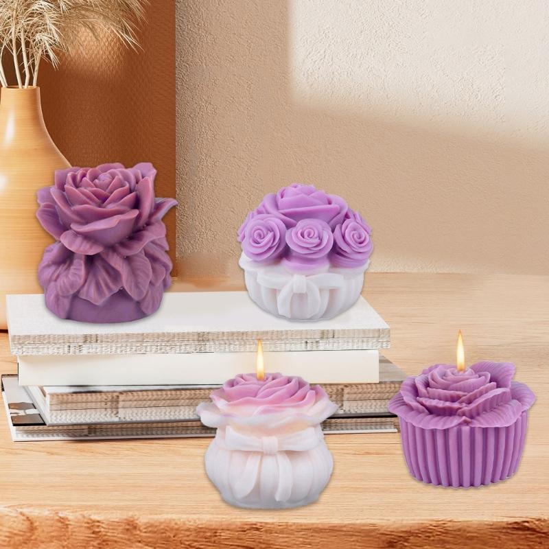 Silicone Molds Flowers Candle Molds Epoxy Resin Molds Craft Molds Handmade Castings Molds Plasters Molds
