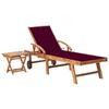 Day and Night - Day and Night Lounger with Table and Solid Teak Wood Cushion