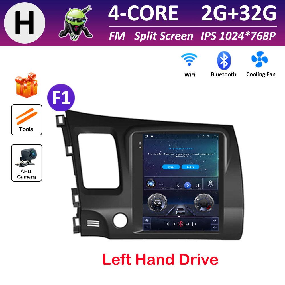 Car Multimedia Video Radio Player WIFI for Honda Civic 2005 2006 2007 2008 - 2012 Android OS Wireless Carplay GPS Navigation 4G