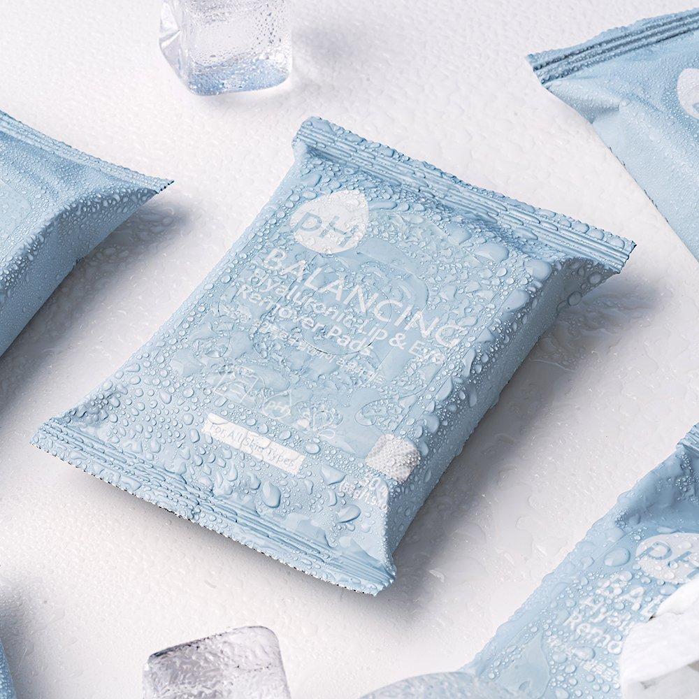 [Pretty] Mildly Acidic Hyaluronic Lip and Eye Remover Pads, 30 Sheets