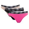 Hugo Womens/Ladies Stripe Thong (Pack of 3)