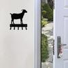 1pc Farm Horned Goat Key Rack - 9 Inch/6 Inch Wide Metal Wall Art Hook for Wall Iron Art Coat Hanger