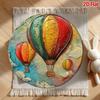 Retro Hot Air Balloon Metal Wall Poster Decor for Living Room