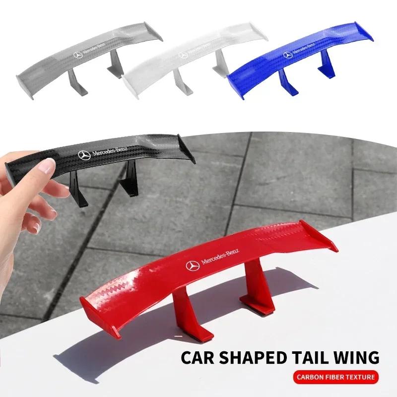 RAT2 Carbon Look Car Rear Spoiler Mini Wings Decoration Auto Accessories For Mercedes Benz W166 W212 W213 W246 W176 W205 C180 W167