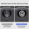 For VOLKSWAGEN Car Interior Steering Wheel emblem 3D Sticker Aluminium Alloy Sticker For Volkswagen Golf 6 7 Polo CC Tiguan