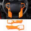 Car Steering Wheel Moulding Chrome Cover Trims Stickers Fit for Toyota Tundra 2014-2021 Tacoma 2016-2022 ABS Steering Wheel Cover Trim