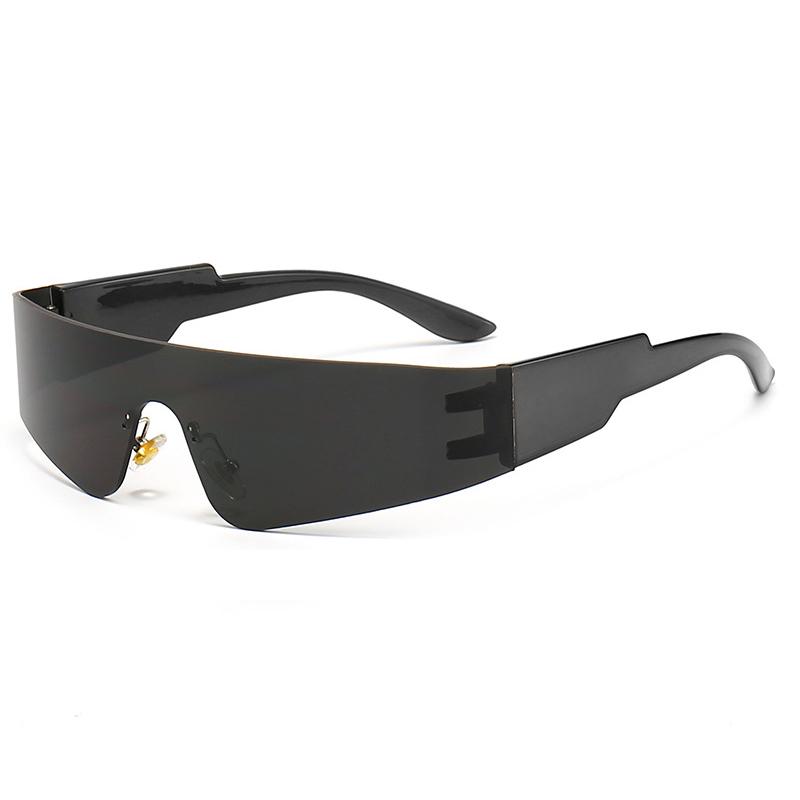 

Fashion Y2K Sunglasses Women Men Trends Frameless Sun Glasses Female Stylish Summer Driving Shades Outdoor Sports Goggles чорний