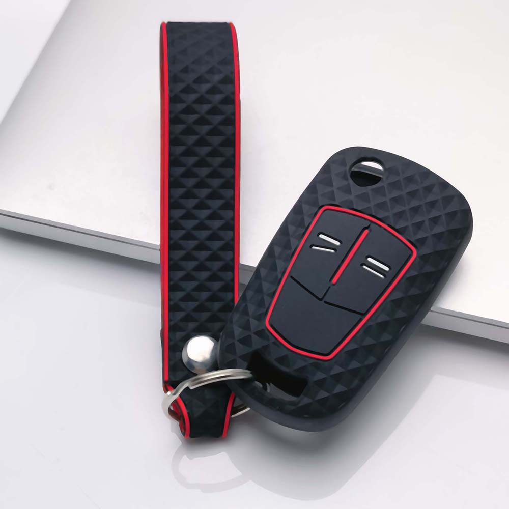 Key Cover Keychain for Opel Astra H Corsa D Vectra C Zafira B Zafira Anti-Scratch Guard Shockproof Protection Soft Grip Texture Responsive