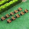 10-Piece 1:150 Scale Model Park Bench, Perfect for Building Dioramas, Scenery Collections, Educational DIY Projects