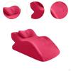 Neck Pillow Practical Washable Cover Bed Wedge for Relaxing Sleeping Reading Red